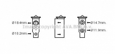 AVA QUALITY COOLING dn1389 -  Расширительный клапан, кондиционер